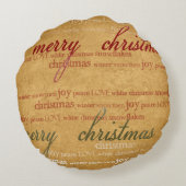 スター初期のズ付きカントリー初期の雪だるま ラウンドクッション (裏面)