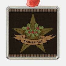 スター初期の&ベリーのクリパーソナライズされたスマス