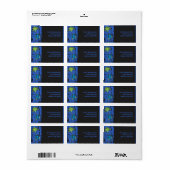 スター動揺してズバーバルミツワー招待状ラベル ラベル (フルシート)