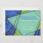 スター動揺してズバーバルミツワー招待状返信 招待状 (正面)