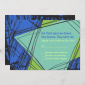 スター動揺してズバーバルミツワー招待状返信 招待状 (正面/裏面)