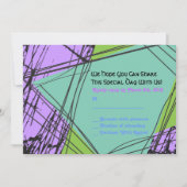 スター動揺してズバーバルミツワー招待状返信 招待状 (正面)