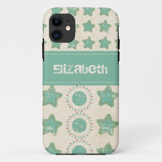スター動揺して&サークル名前をカスタムする Case-Mate iPhoneケース (裏面)