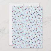 スター型お祝い愛国的パーティー 招待状 (裏面)