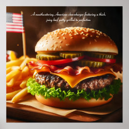 スター型のハンバーガー感覚 ポスター