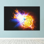 スター太陽のEV Lacacのフレア キャンバスプリント (インサイチュ (ウッドフロア))