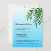 スター夫婦のビーチウェディング宿泊施設 招待状 (裏面)