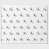 スター夫婦の白いウェディング ラッピングペーパー (フラット)