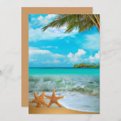 スター夫婦 - 装飾可能なDIYウェディング招待状 (正面/裏面)