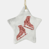 スター姿スケートで滑るオーナメント-バラ金ゴールド(メス) セラミックオーナメント (右)