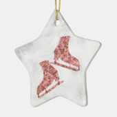 スター姿スケートで滑るオーナメント-バラ金ゴールド(メス) セラミックオーナメント (左)