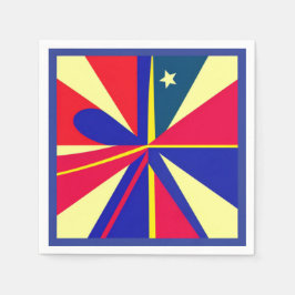 スター愛国的なナプキン スタンダードカクテルナプキン