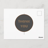 スター感謝してい金ゴールドお葉書 ポストカード (裏面)