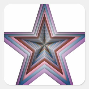 スター抽象芸術幾何学芸術 スクエアシール