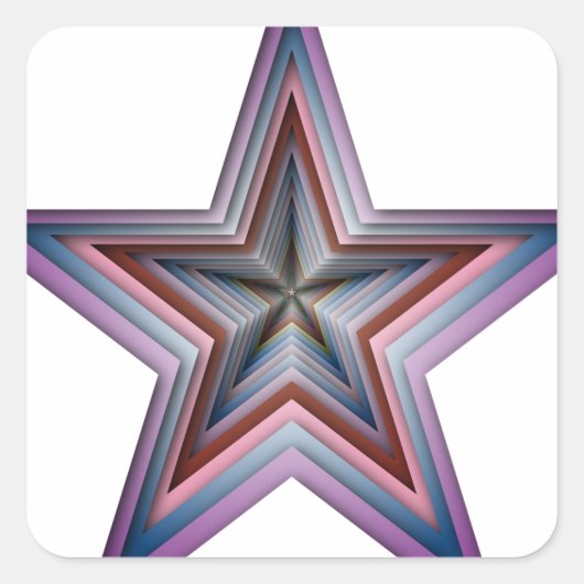 スター抽象芸術幾何学芸術 スクエアシール (正面)
