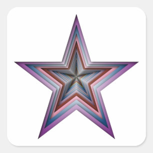 スター抽象芸術幾何学芸術 スクエアシール