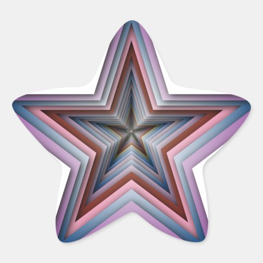 スター抽象芸術幾何学芸術 星シール (正面)