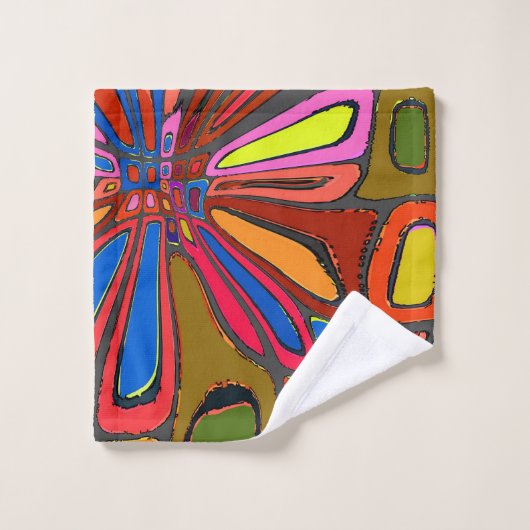 スター抽象芸術、追加文字 バスタオルセット (ウォッシュタオル)