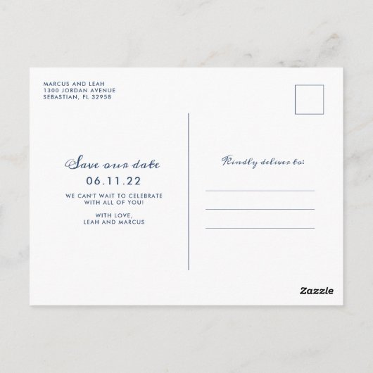 スター書ズの星の空で日付を保存 ポストカード (裏面)