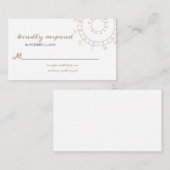 スター書ズウェディングRSVPカード エンクロージャーカード (正面/裏面)