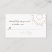 スター書ズウェディングRSVPカード エンクロージャーカード (正面)