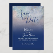 スター書ズ海軍の銀河系で日付を保存 招待状 (正面/裏面)