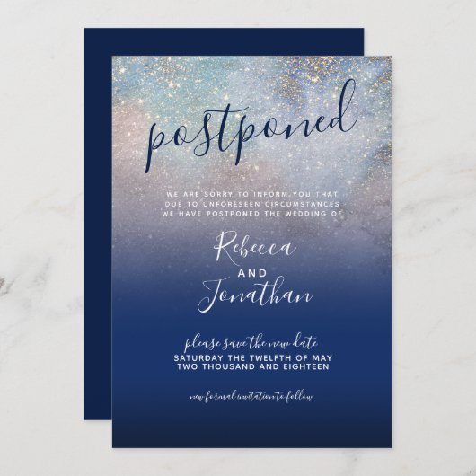 スター書ズ·ネービー銀河系の延期 招待状 (正面/裏面)