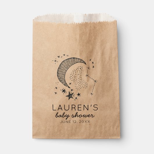 スター書ツカップルの赤ん坊シャワー フェイバーバッグ (正面)