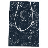 スター書ツカップルの赤ん坊シャワー ミディアムペーパーバッグ (裏面)