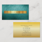 スター深いグリーンゴールデンストライプズVIPグラム 名刺 (正面/裏面)