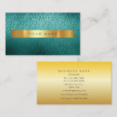 スター深いグリーンゴールデンストライプズVIPグラム 名刺 (正面/裏面)