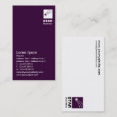 スター澄ん – 濃い紫 名刺 (正面/裏面)