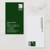 スター澄ん – 濃い緑II 名刺 (正面/裏面)
