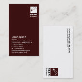 スター澄ん – 濃い茶色 名刺 (正面/裏面)