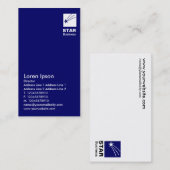 スター澄ん – 濃い青 名刺 (正面/裏面)
