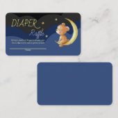 スター生まれたばかりのナイトスカイベアーオンムーンおむつラッフル エンクロージャーカード (正面/裏面)