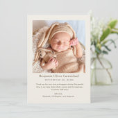 スター男女兼用ミニマルシンプルズスウィートベビー 案内状 (スタンド正面)