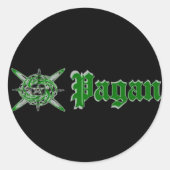 スター異教のグリーン ラウンドシール (正面)