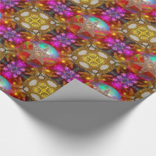 スター疑問に思ク・クリスマエレガントスデザイナー ラッピングペーパー (角)