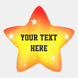 スター白熱［赤熱］光を放つステッカー 星シール