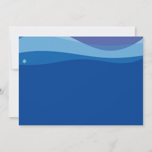 スター白熱［赤熱］光を放つズバーバルミツワー招待状 招待状 (裏面)