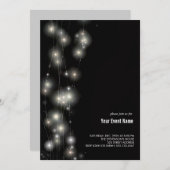 スター白熱［赤熱］光を放つズ招待状 招待状 (正面/裏面)