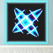 スター白熱［赤熱］光を放つパターン。買今 キャンバスプリント (インサイチュ (ウッドフロア))