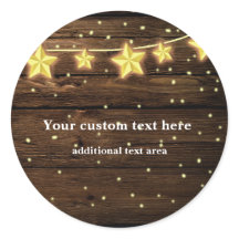 スター素朴ストリングライトウッドベビーシャワー