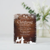 スター素朴ズLightsメアリー&ジョセフのクリスマスパーティー インビテーションポストカード (スタンド正面)