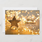 スター素朴ライトとクリスマスライト シーズンカード (正面)