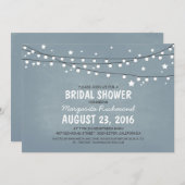 スター素朴リーナイトライトブライダルシャワー 招待状 (正面/裏面)