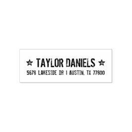 スター素朴差出人住所スタンプ セルフインキングスタンプ