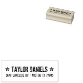 スター素朴差出人住所スタンプ ラバースタンプ (押印)