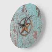 スター素朴（青） ラージ壁時計 (傾斜)